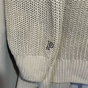 Victoria Secret Pink Grey Slouch Chunky Knit Sweater